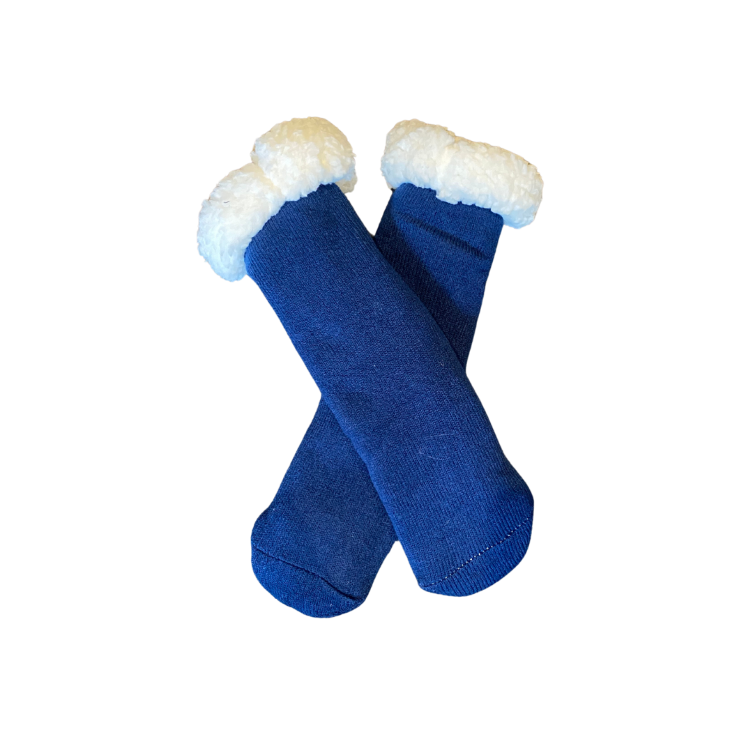 Navy blue slipper socks